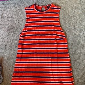 Striped Hight Neck Dress